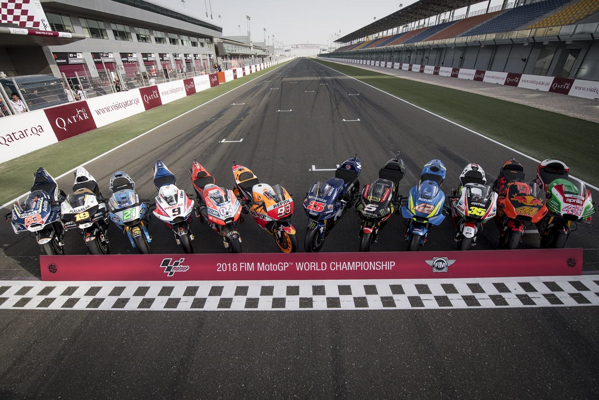 La grille MotoGP 2018